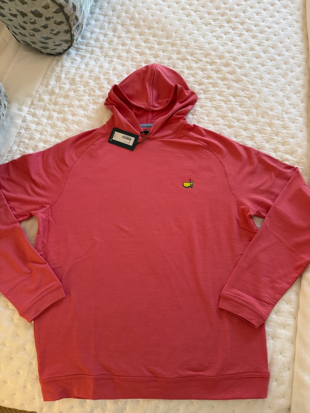 Masters 2026 Peter Millar Men’s Coral Crewneck Sweatshirt - Masters Logo - Picture 2 of 2